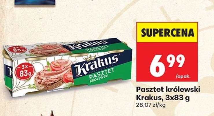 Pasztet królewski Krakus, 3x83 g
