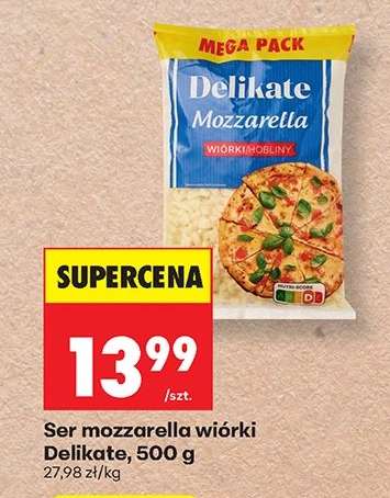 Ser mozzarella wiórki Delikate, 500 g