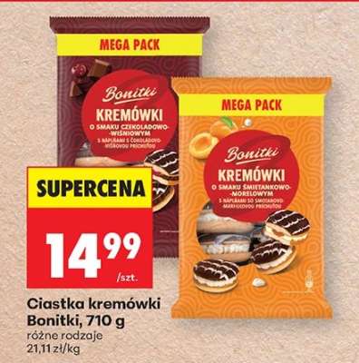 Ciastka kremówki Bonitki, 710 g