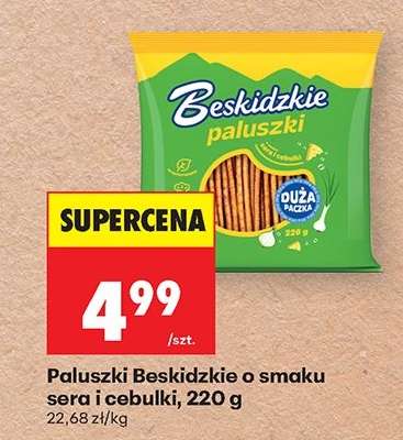 Paluszki Beskidzkie o smaku sera i cebulki, 220 g