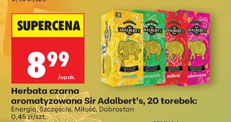 Herbata czarna aromatyzowana Sir Adalbert’s, 20 torebek