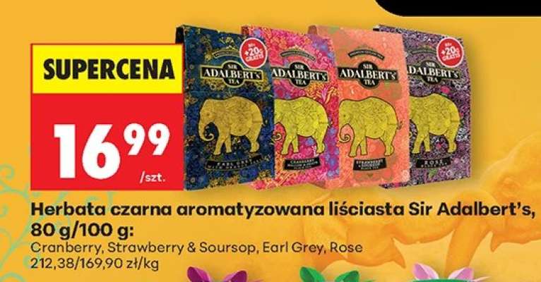 Herbata czarna aromatyzowana liściasta Sir Adalbert's