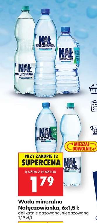 Woda mineralna Nałęczowianka, 6x1,5 l