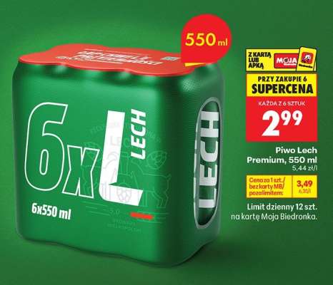Piwo Lech Premium, 550 ml