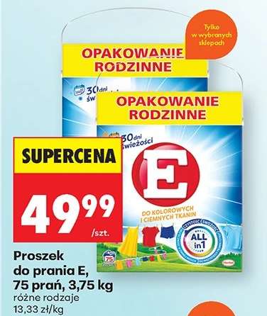 Proszek do prania E, 75 prań, 3,75 kg