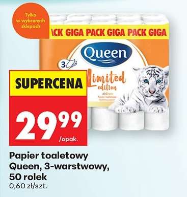Papier toaletowy Queen, 3-warstwowy, 50 rolek