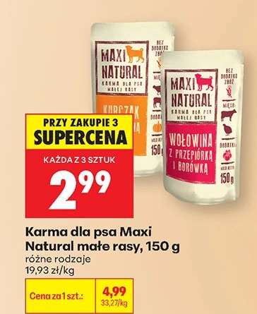 Karma dla psa Maxi Natural małe rasy, 150 g