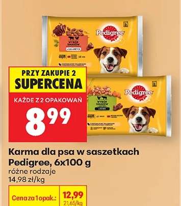 Karma dla psa w saszetkach Pedigree, 6x100 g