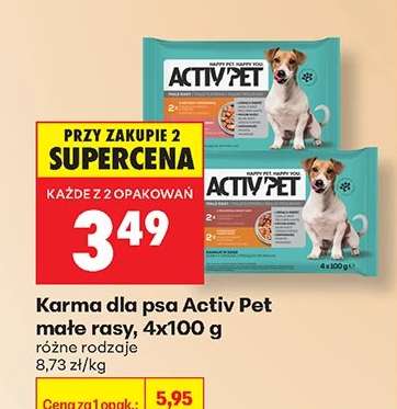 Karma dla psa Activ Pet małe rasy, 4x100 g