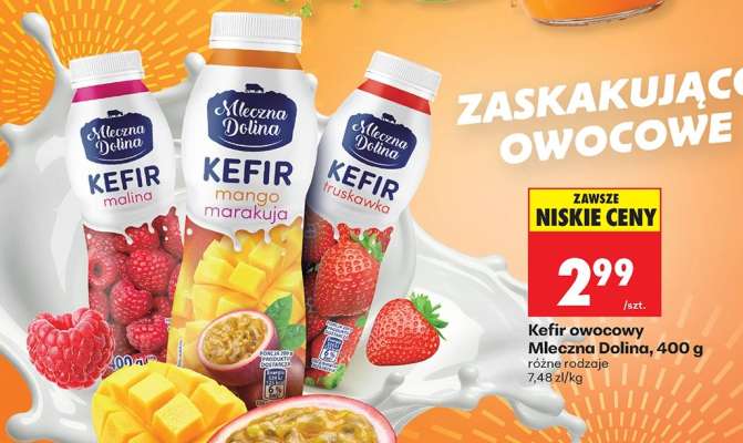Kefir owocowy Mleczna Dolina, 400 g