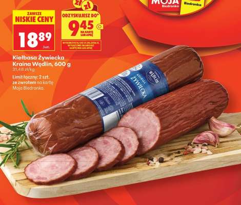 Kiełbasa Żywiecka Kraina Wędlin 600 g