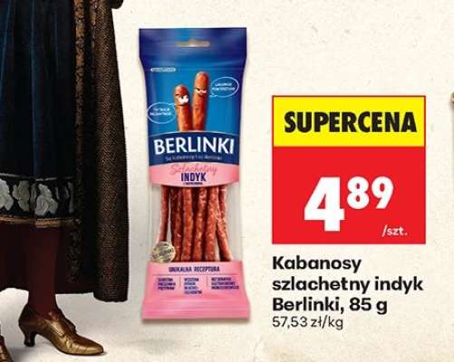 Kabanosy szlachetny indyk Berlinki, 85 g