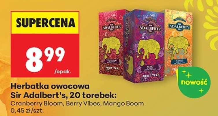 Herbatka owocowa Sir Adalbert’s, 20 torebek