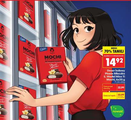 Deser lodowy Ptasie Mleczko E. Wedel Miss Ti Mochi, 6x35 g