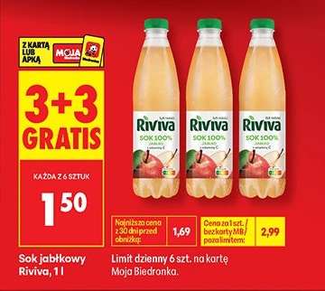 Sok jabłkowy Riviva, 1l
