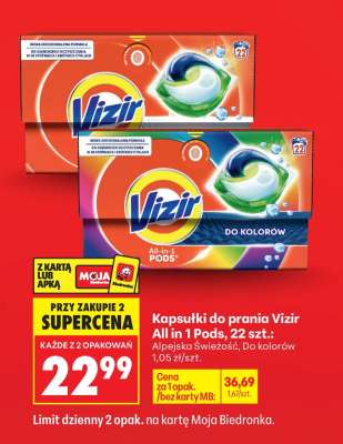 Kapsułki do prania Vizir All in 1 Pods, 22 szt.