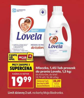 Mleczko, 1,45 l lub proszek do prania Lovela, 1,3 kg