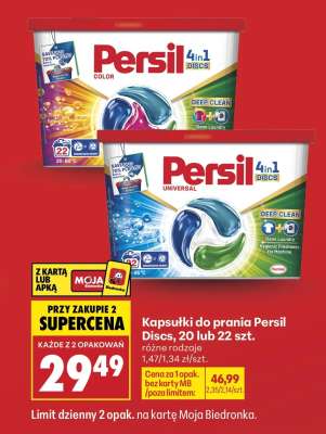 Kapsułki do prania Persil Discs, 20 lub 22 szt.