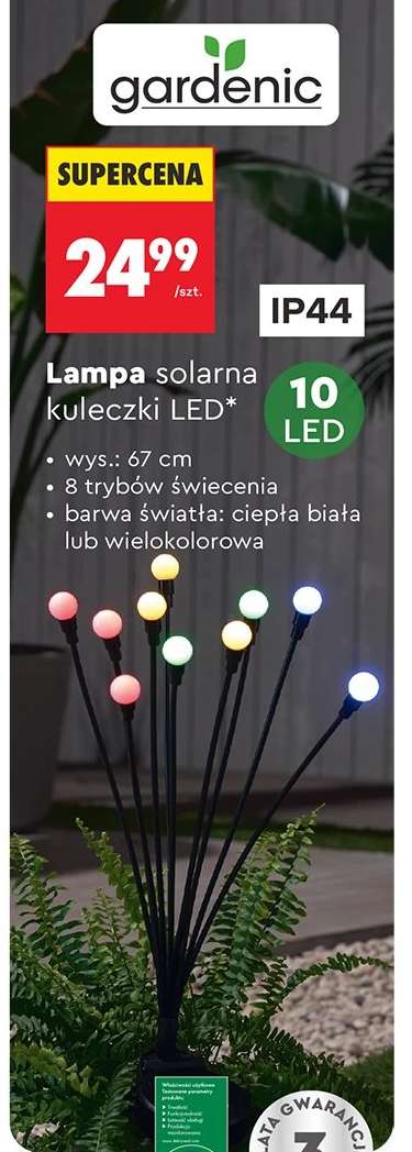 Lampa solarna kuleczki LED