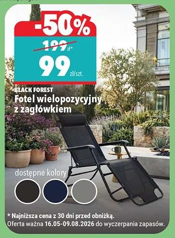 Fotel wielopozycyjny z zagłówkiem