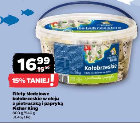 Filety śledziowe kołobrzeskie w oleju z pietruszką i papryką Fisher King
