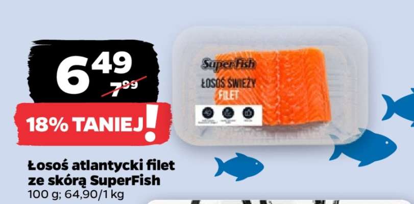 Łosoś atlantycki filet ze skórą SuperFish