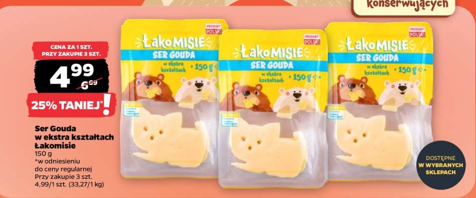 Ser Gouda w ekstra kształtach Łakomisie