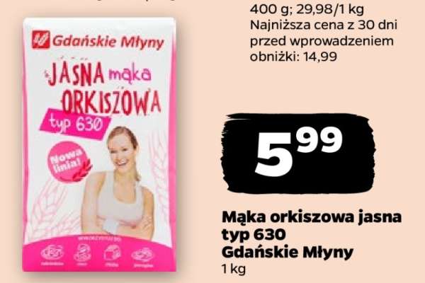 Mąka orkiszowa jasna, typ 630