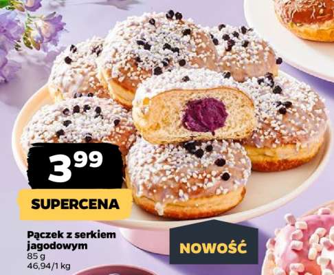 Pączek z serkiem jagodowym