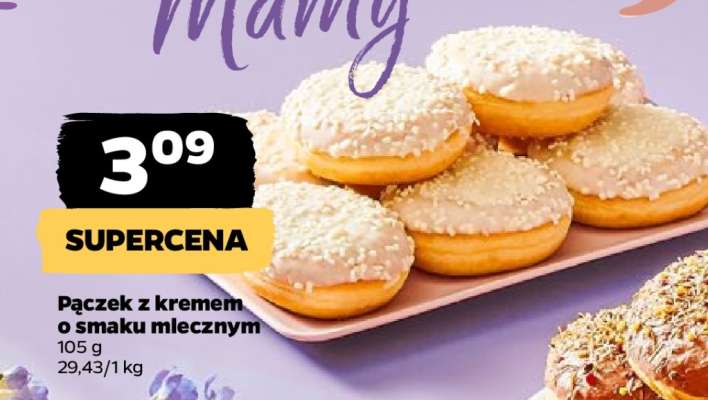 Pączek z kremem o smaku mlecznym