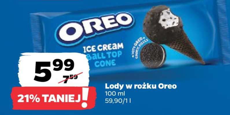 Lody w rożku Oreo