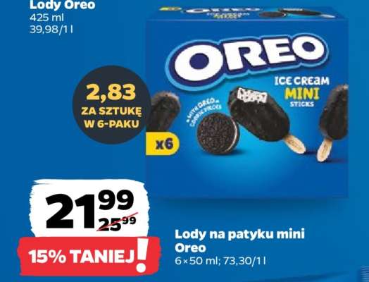 Lody na patyku mini Oreo