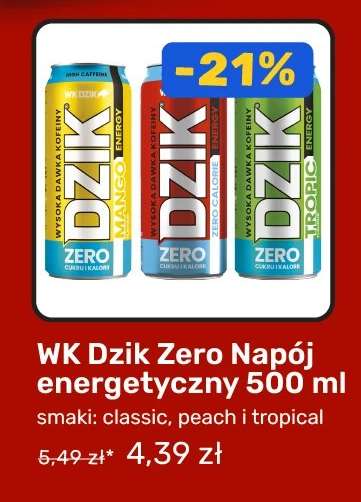 WK Dzik Zero Napój energetyczny 500 ml