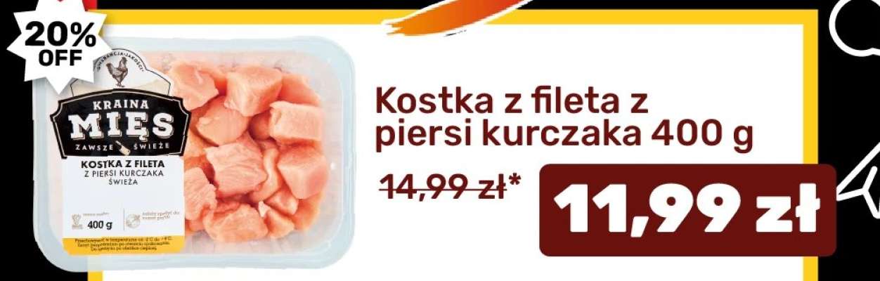Kostka z fileta z piersi kurczaka 400 g