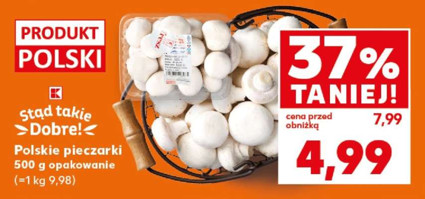 Polskie pieczarki 500 g opakowanie