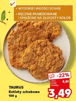 TAURUS Kotlety schabowe 100 g