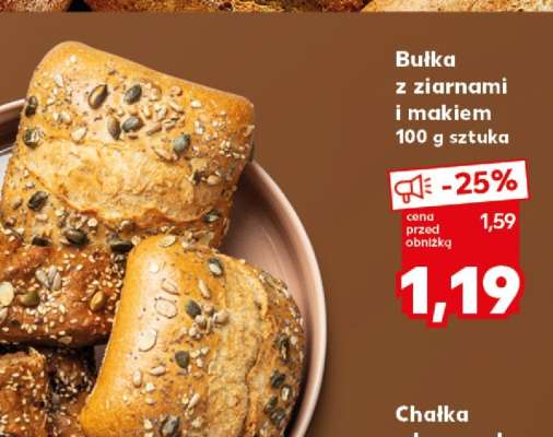 Bułka z ziarnami i makiem 100 g sztuka