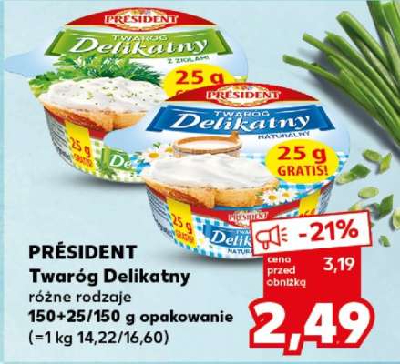 PRÉSIDENT Twaróg Delikatny