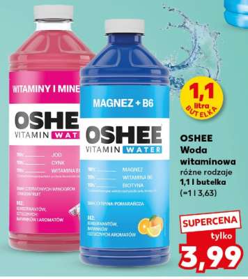 OSHEE Woda witaminowa różne rodzaje 1,1 l butelka