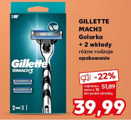 GILLETTE MACH3 Golarka + 2 wkłady