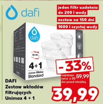 DAFI Zestaw wkładów filtrujących Unimax 4 + 1