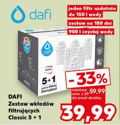 DAFI Zestaw wkładów filtrujących Classic 5 + 1
