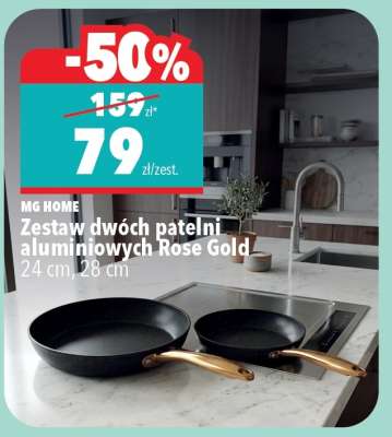 Zestaw dwóch patelni aluminiowych Rose Gold