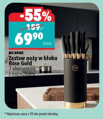 Zestaw noży w bloku Rose Gold