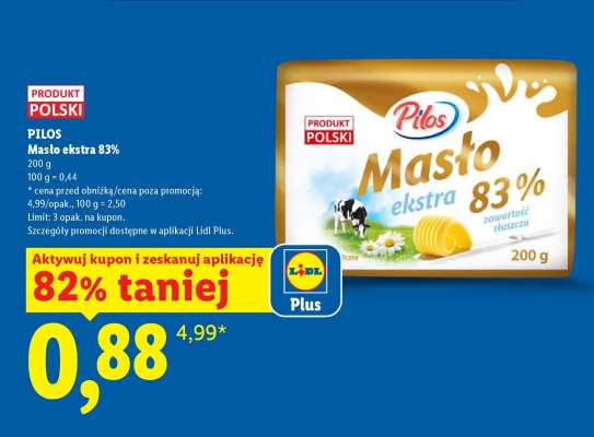 PILOS Masło ekstra 83%
