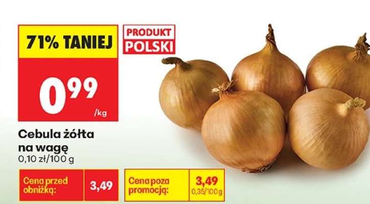 Cebula żółta na wage