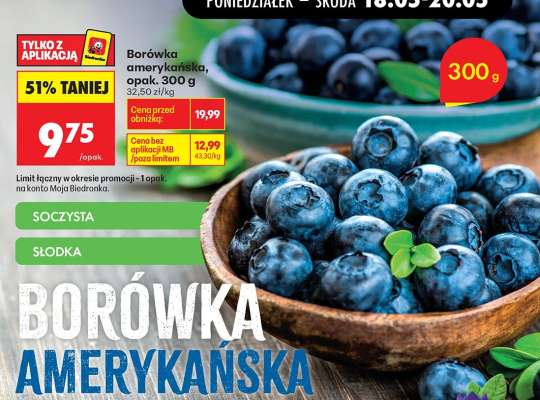 Borówka amerykańska opak 300 g