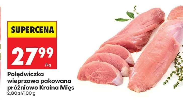 Polędwiczka wieprzowa pakowana próżniowo Kraina Mięs