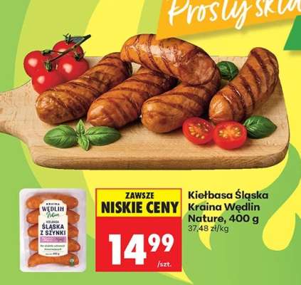 Kiełbasa Śląska Kraina Wędlin Nature, 400 g