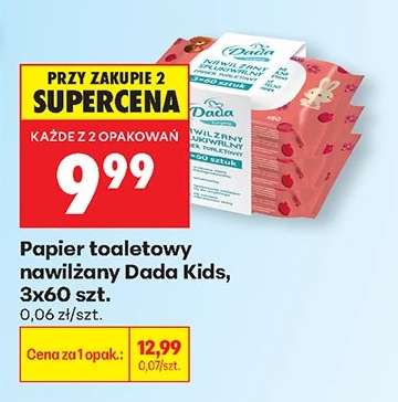 Papier toaletowy nawilżany Dada Kids, 3x60 szt.